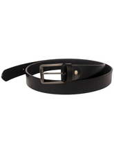 RAW EDGE BLACK LEATHER BELT